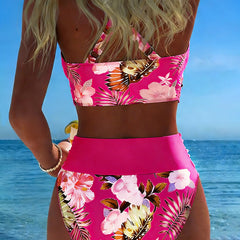 Cecily | Floral Contrast Bikini Set