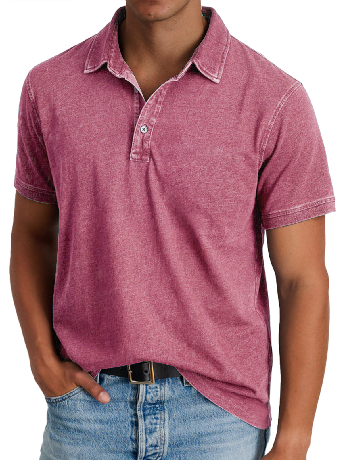 Stanley Men's Relaxed Polo Shirt - Pink