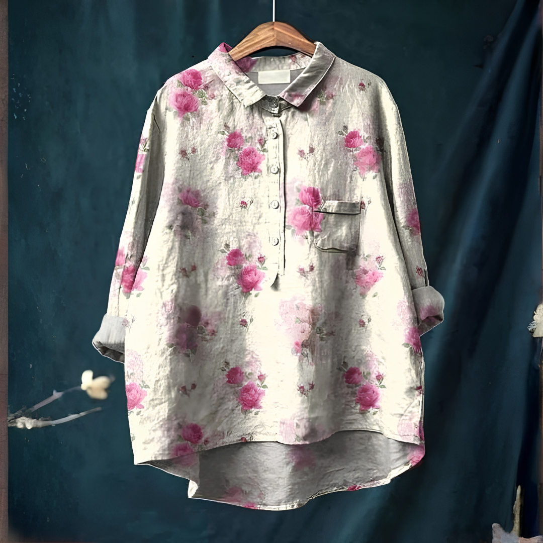 Floral Print Button-Up Shirt