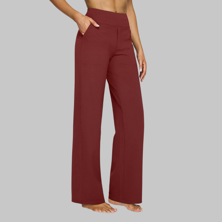 Lena | Soft Stretch Wide-Leg Trousers