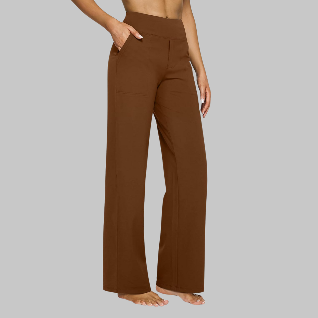 Lena | Soft Stretch Wide-Leg Trousers