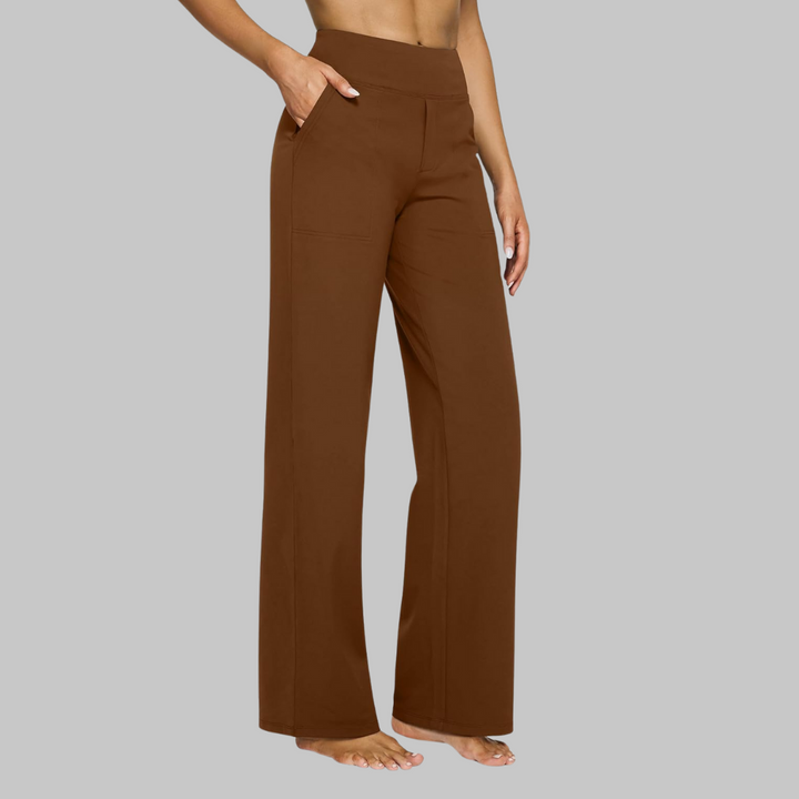 Lena | Soft Stretch Wide-Leg Trousers