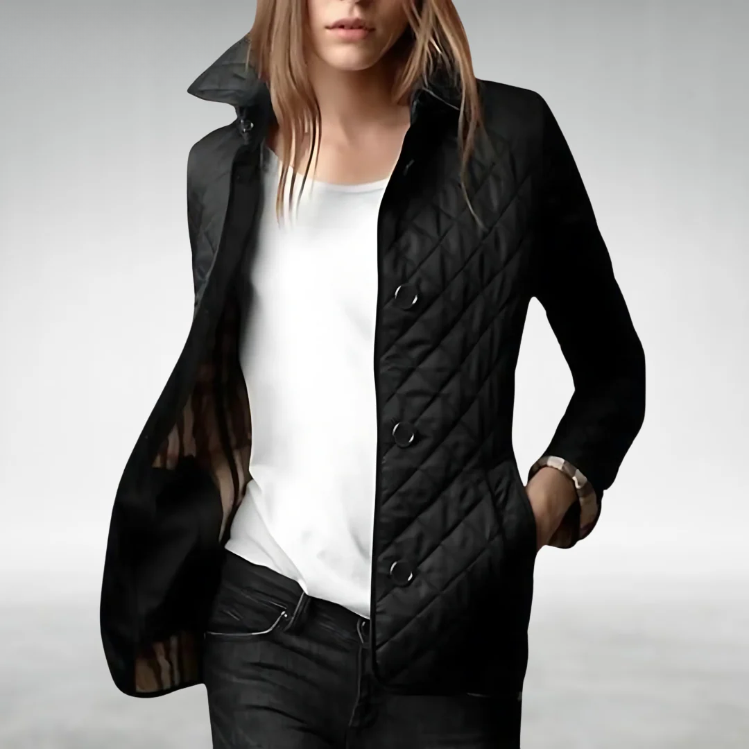 Quilted Lightweight Jacket with Zip-Front Closure