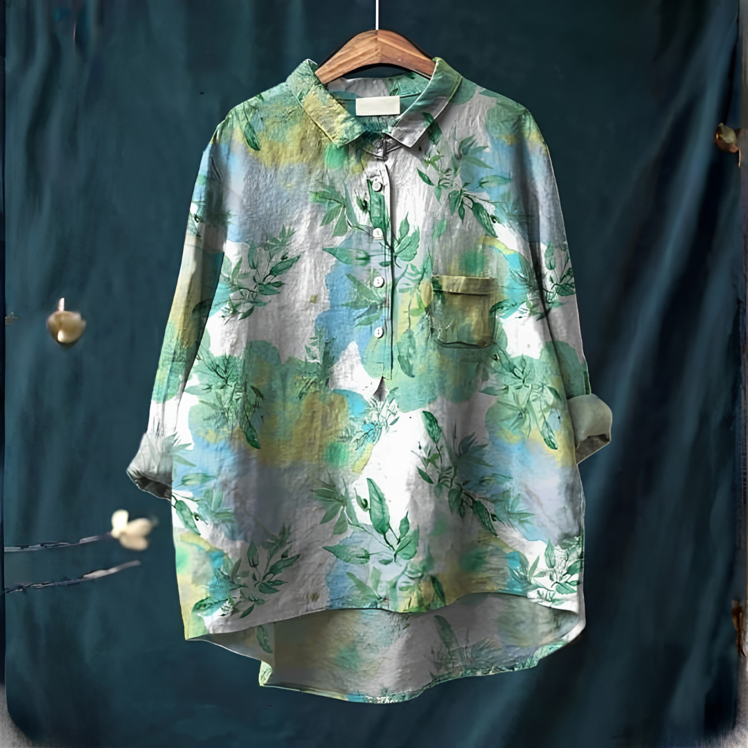 Floral Print Button-Up Shirt