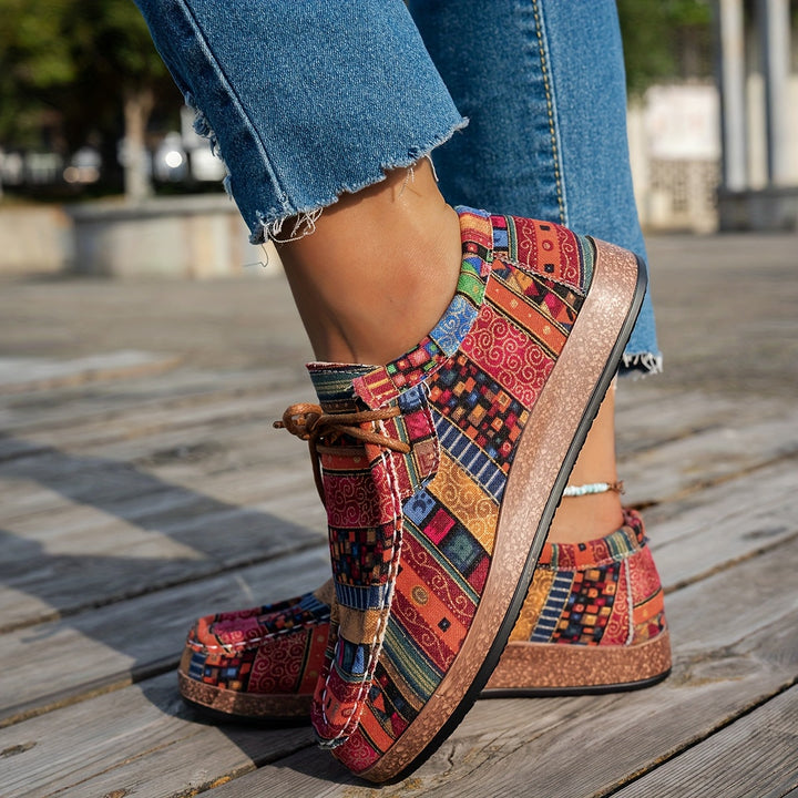 Prudence | Colourful Retro Lace-Up Shoes