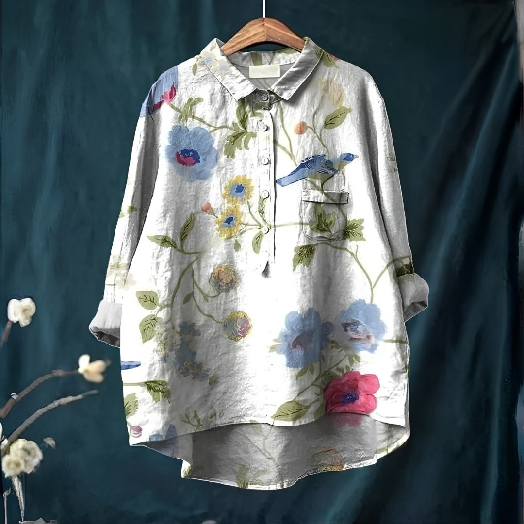 Floral Print Button-Up Shirt