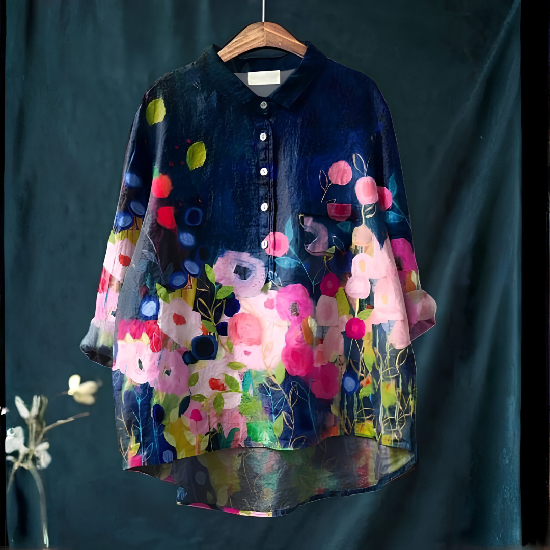 Floral Print Button-Up Shirt