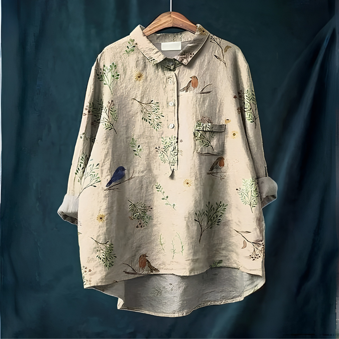 Floral Print Button-Up Shirt