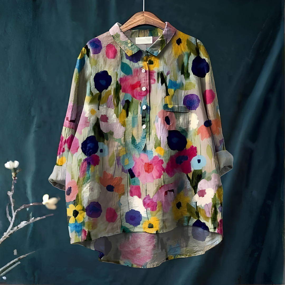 Floral Print Button-Up Shirt
