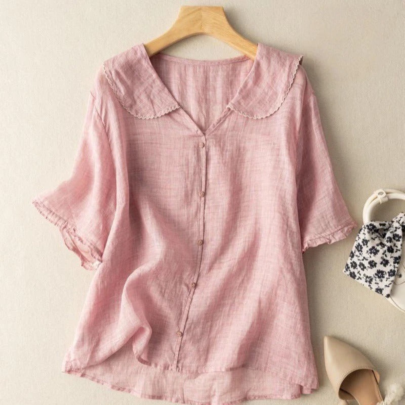 Ruby | Vintage Blouse with Button Detail