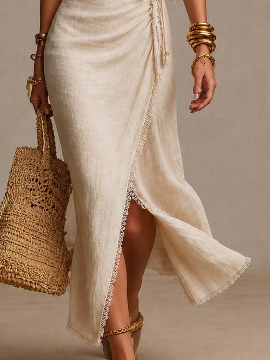 Araminta | Linen Midi Dress