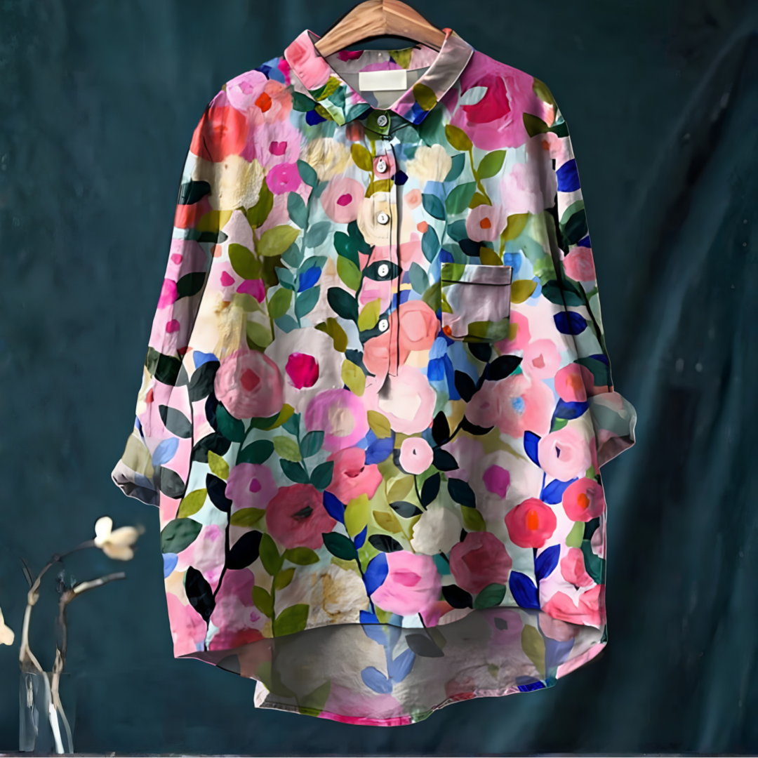 Floral Print Button-Up Shirt