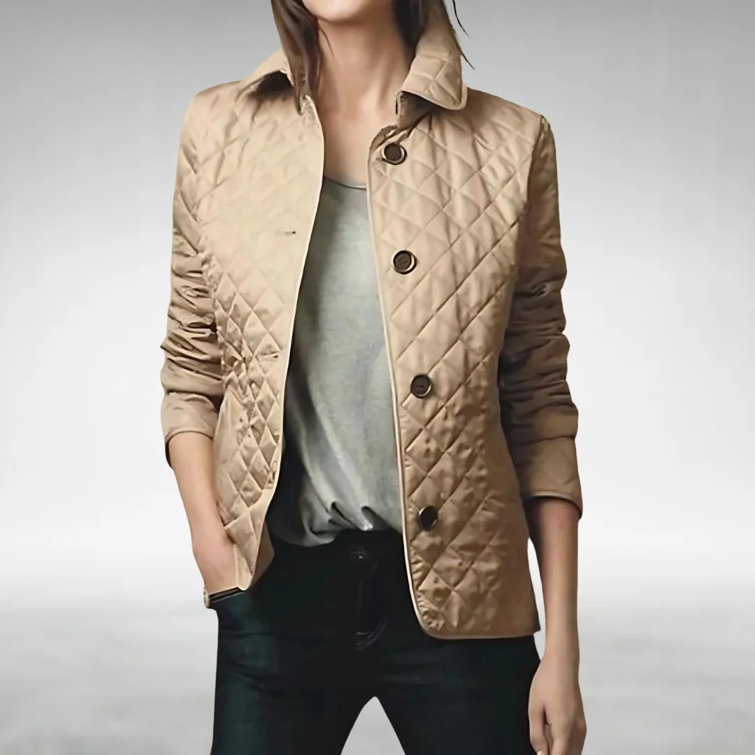 Quilted Lightweight Jacket with Zip-Front Closure