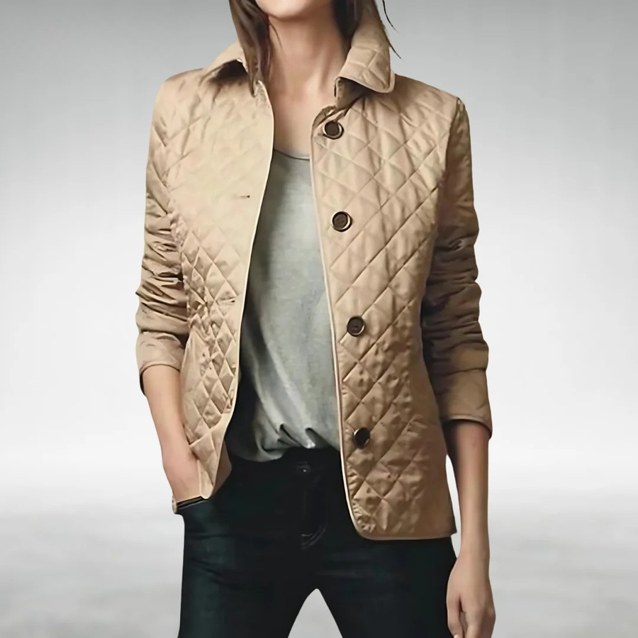 Quilted Lightweight Jacket with Zip-Front Closure