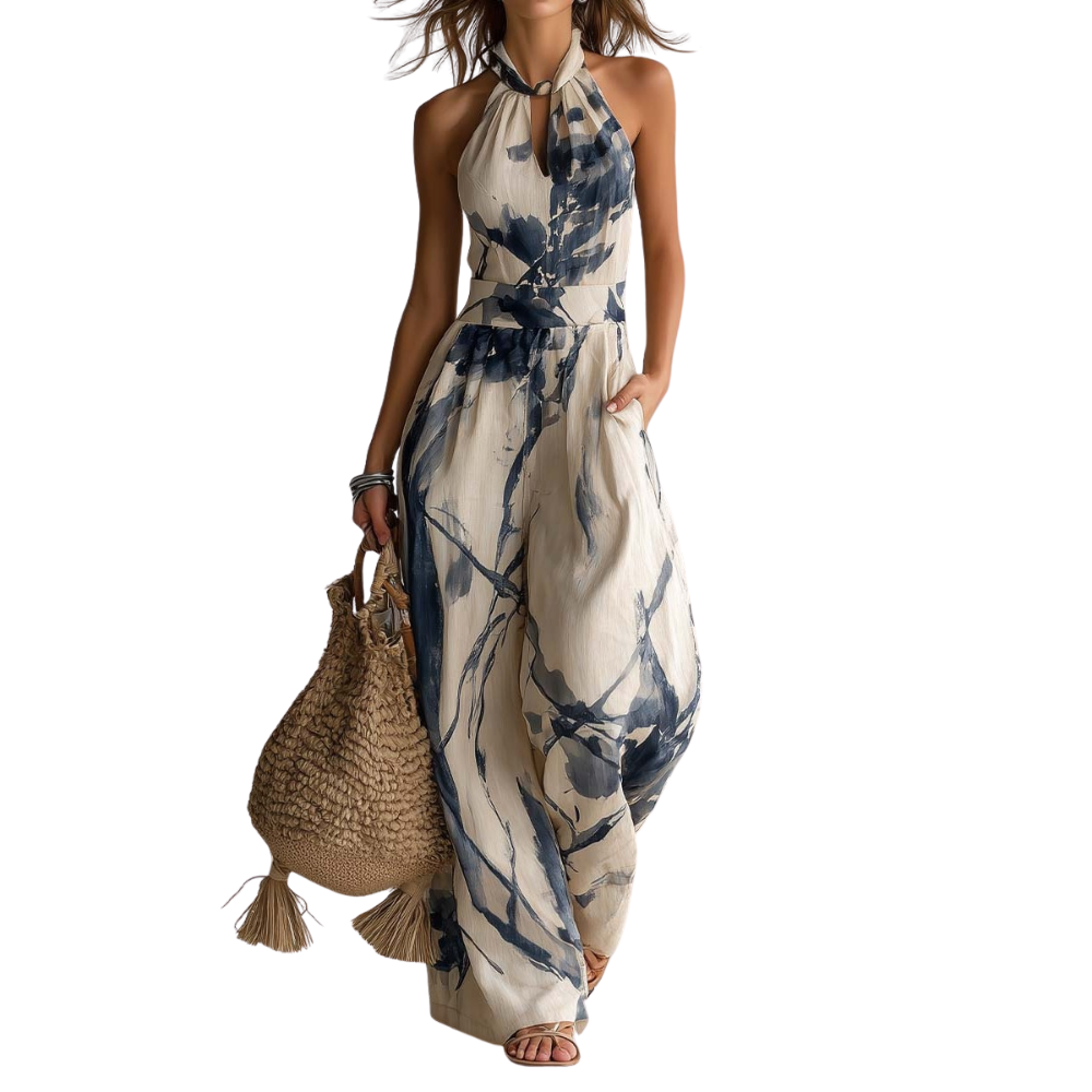 Millicent | Ink-Print Elegant Jumpsuit