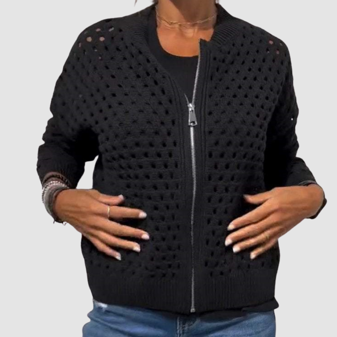 Frances Premium Knitted Cardigan - Black