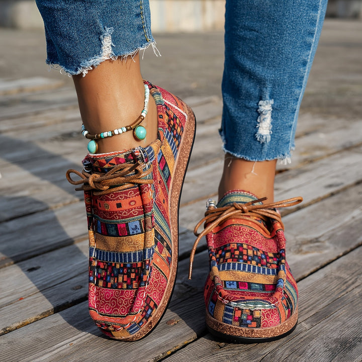 Prudence | Colourful Retro Lace-Up Shoes