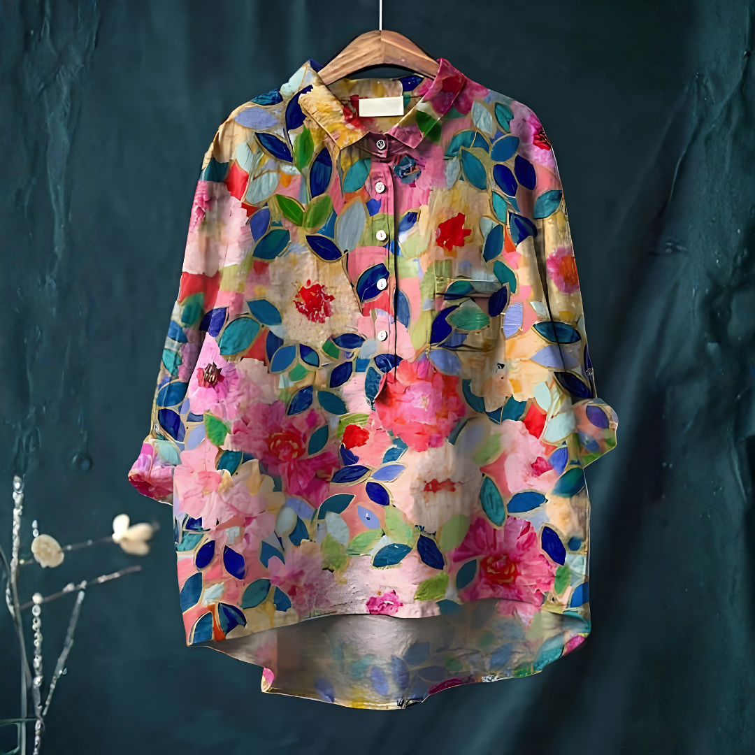 Floral Print Button-Up Shirt