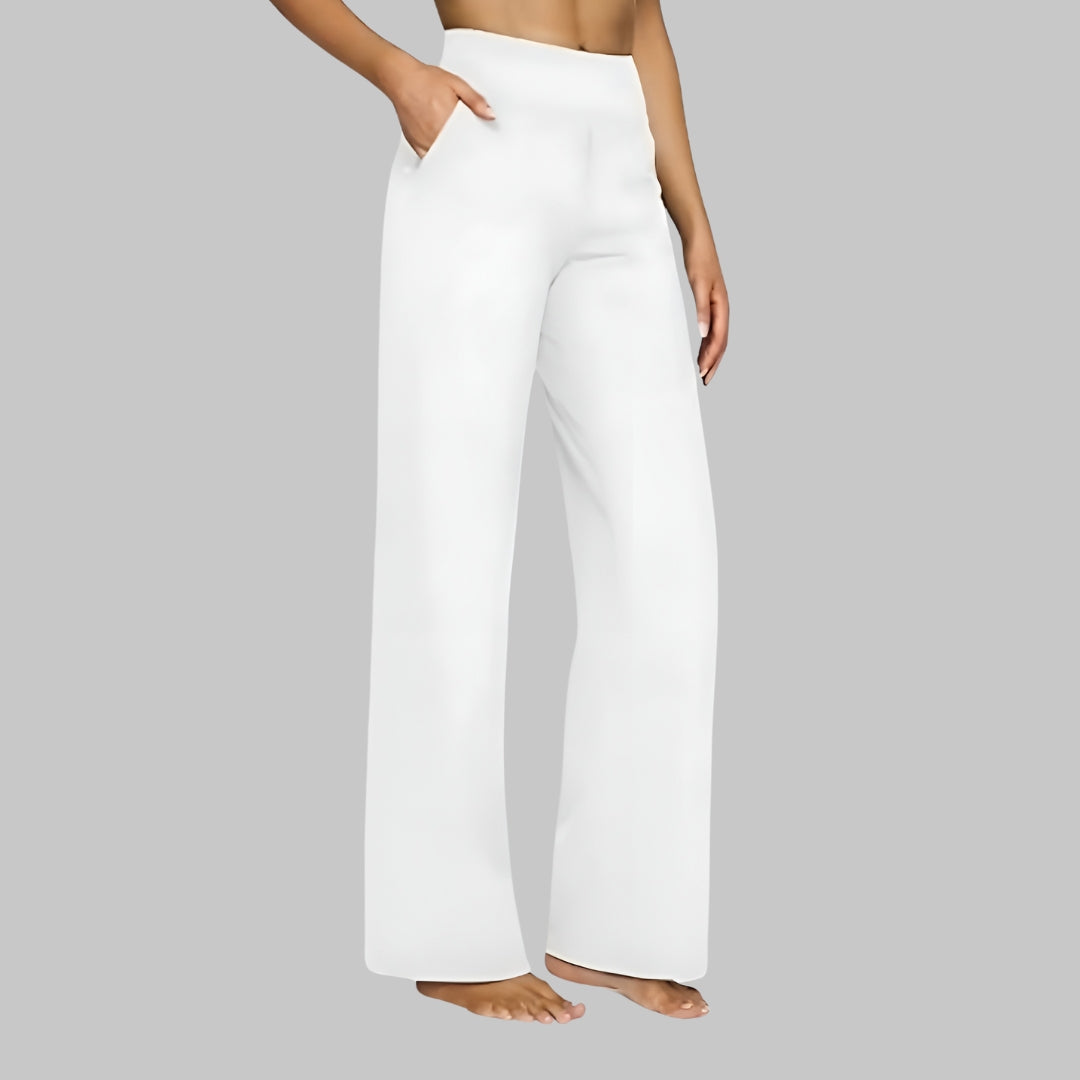 Lena | Soft Stretch Wide-Leg Trousers