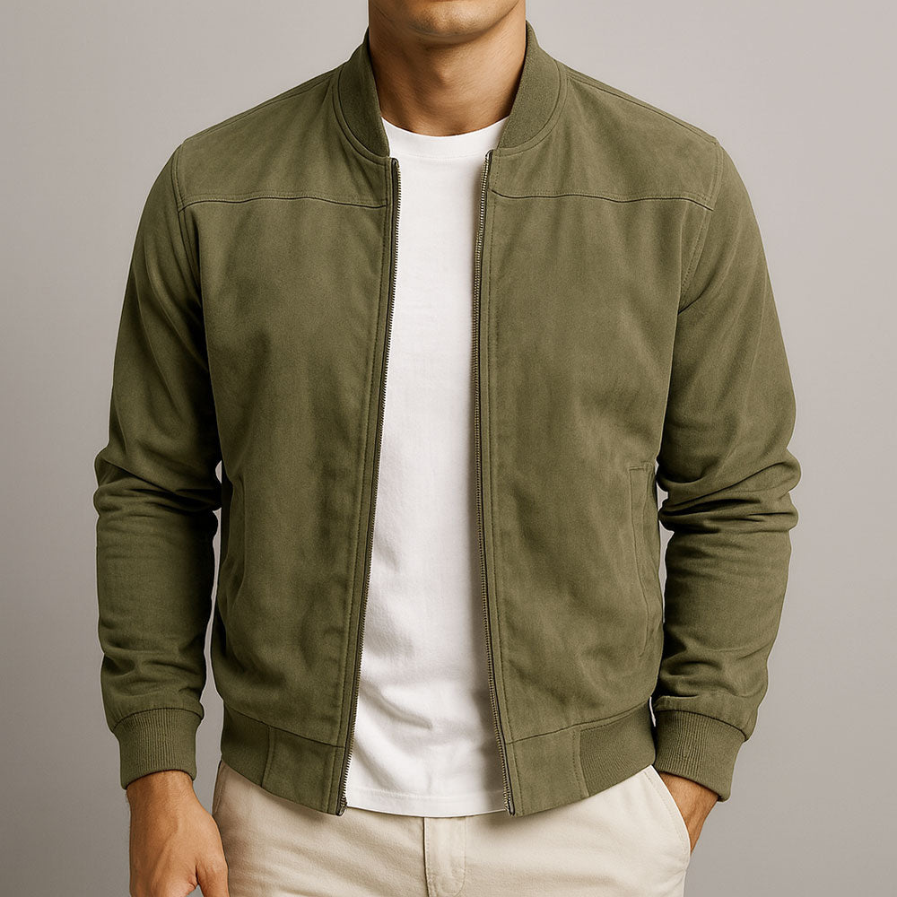 Arthur | Suede-Look Bomber Jacket