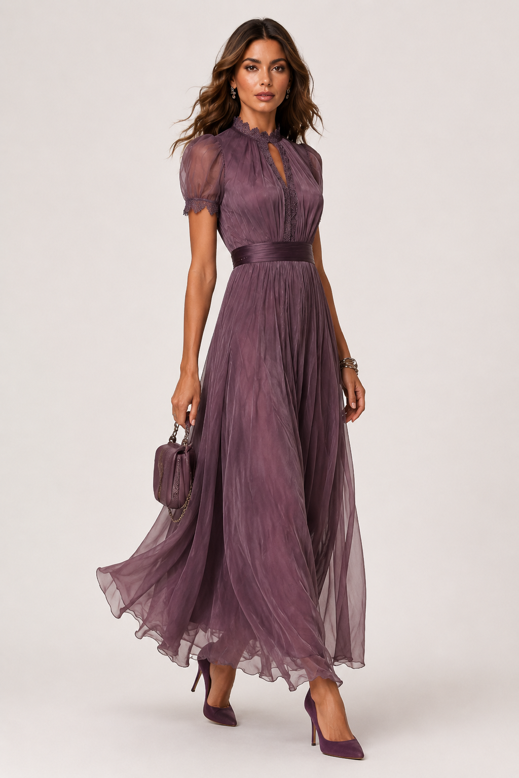 Rosalind Flowing Chiffon Maxi Dress