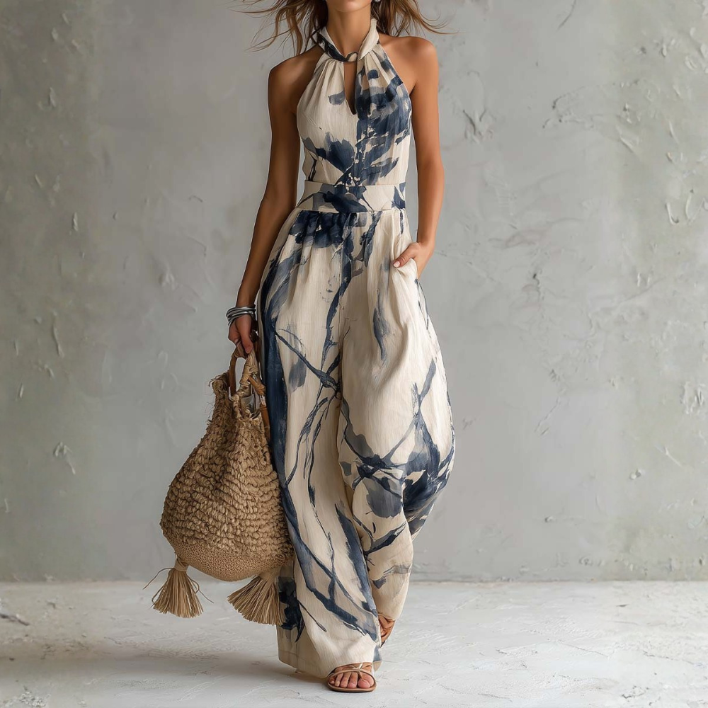 Millicent | Ink-Print Elegant Jumpsuit