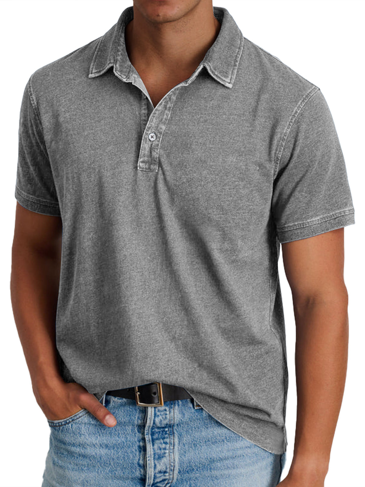 Stanley Men's Relaxed Polo Shirt - Grey