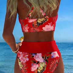 Cecily | Floral Contrast Bikini Set