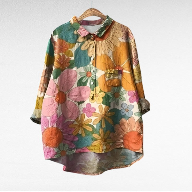 Sylvia | Printed Summer Blouse - Print 6