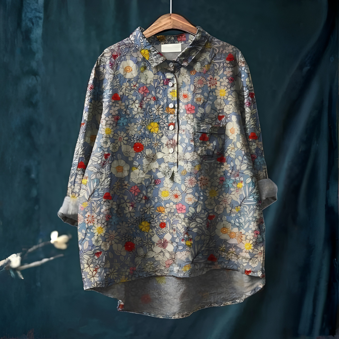 Floral Print Button-Up Shirt