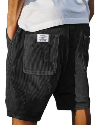 Harold | Velvet-Touch Tailored Shorts - Black