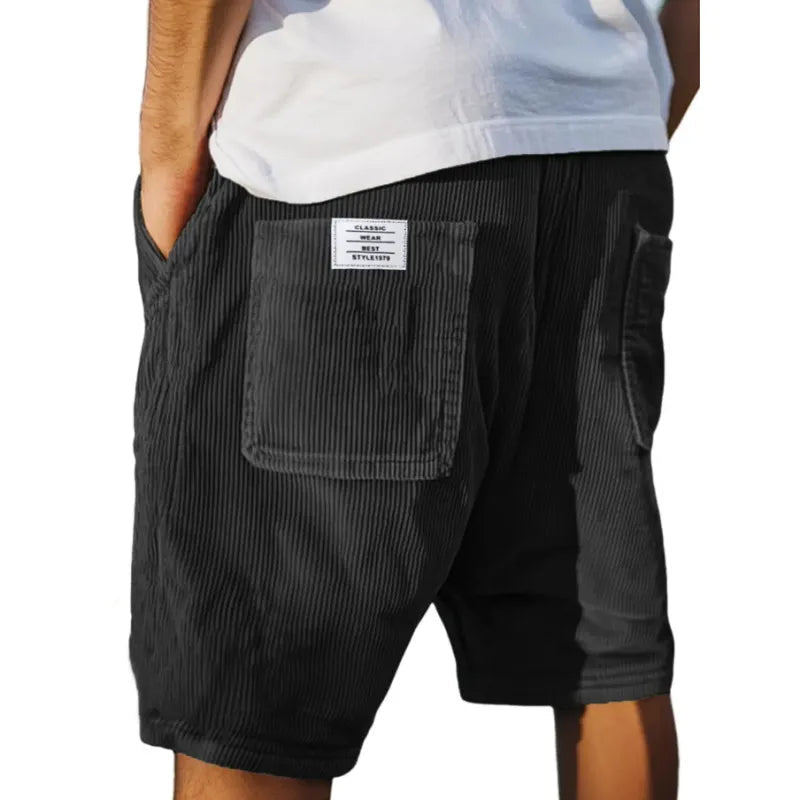 Harold | Velvet-Touch Tailored Shorts - Black