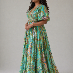 Elsie | Puff Sleeve Airy Maxi Dress