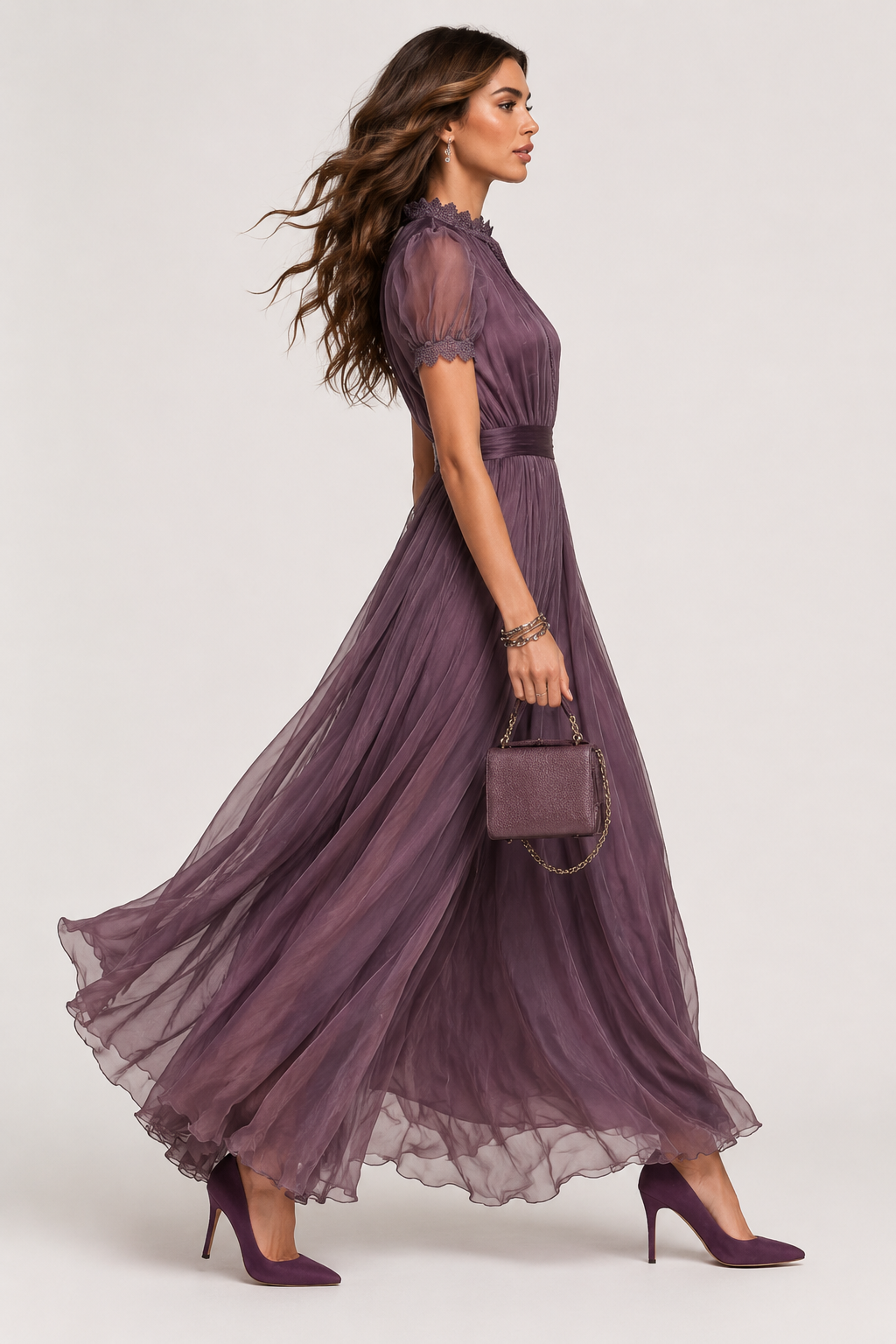 Rosalind Flowing Chiffon Maxi Dress