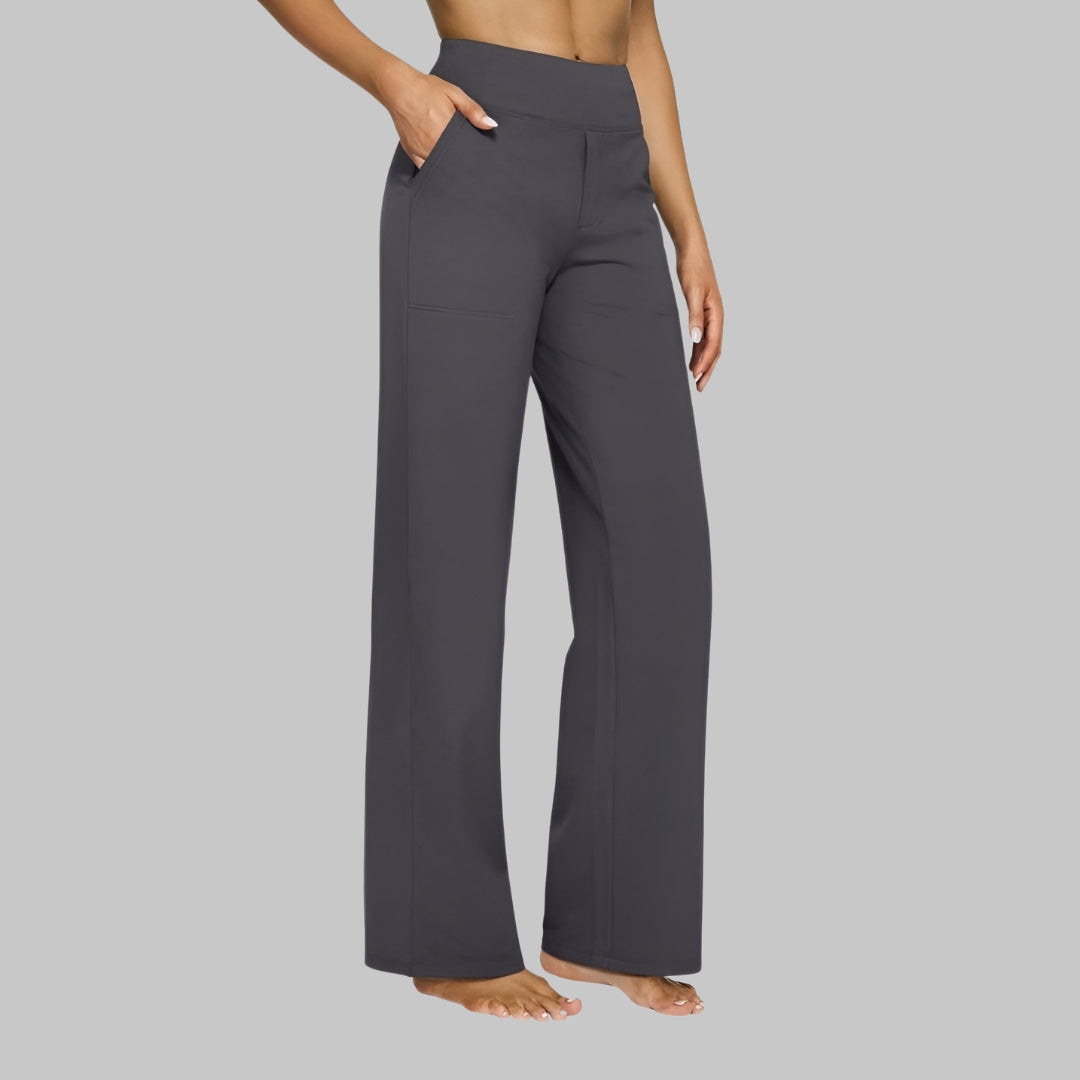 Lena | Soft Stretch Wide-Leg Trousers