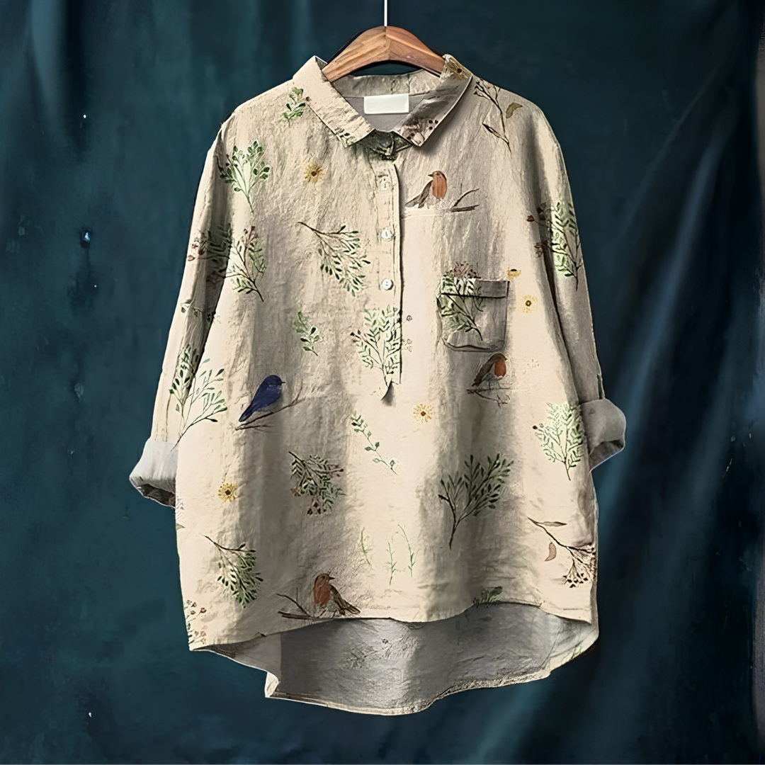 Floral Print Button-Up Shirt