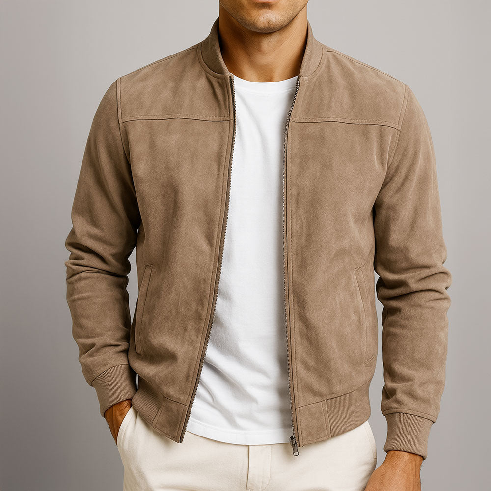 Arthur | Suede-Look Bomber Jacket