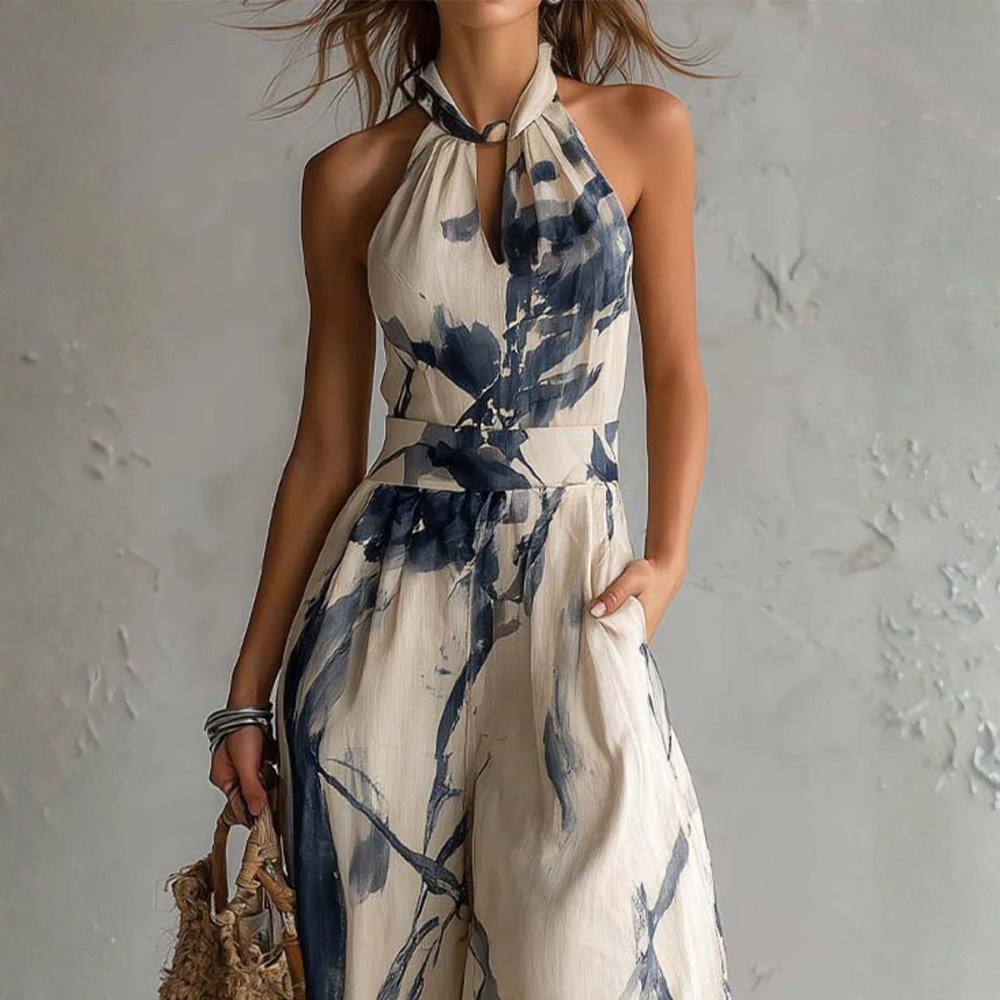 Millicent | Ink-Print Elegant Jumpsuit