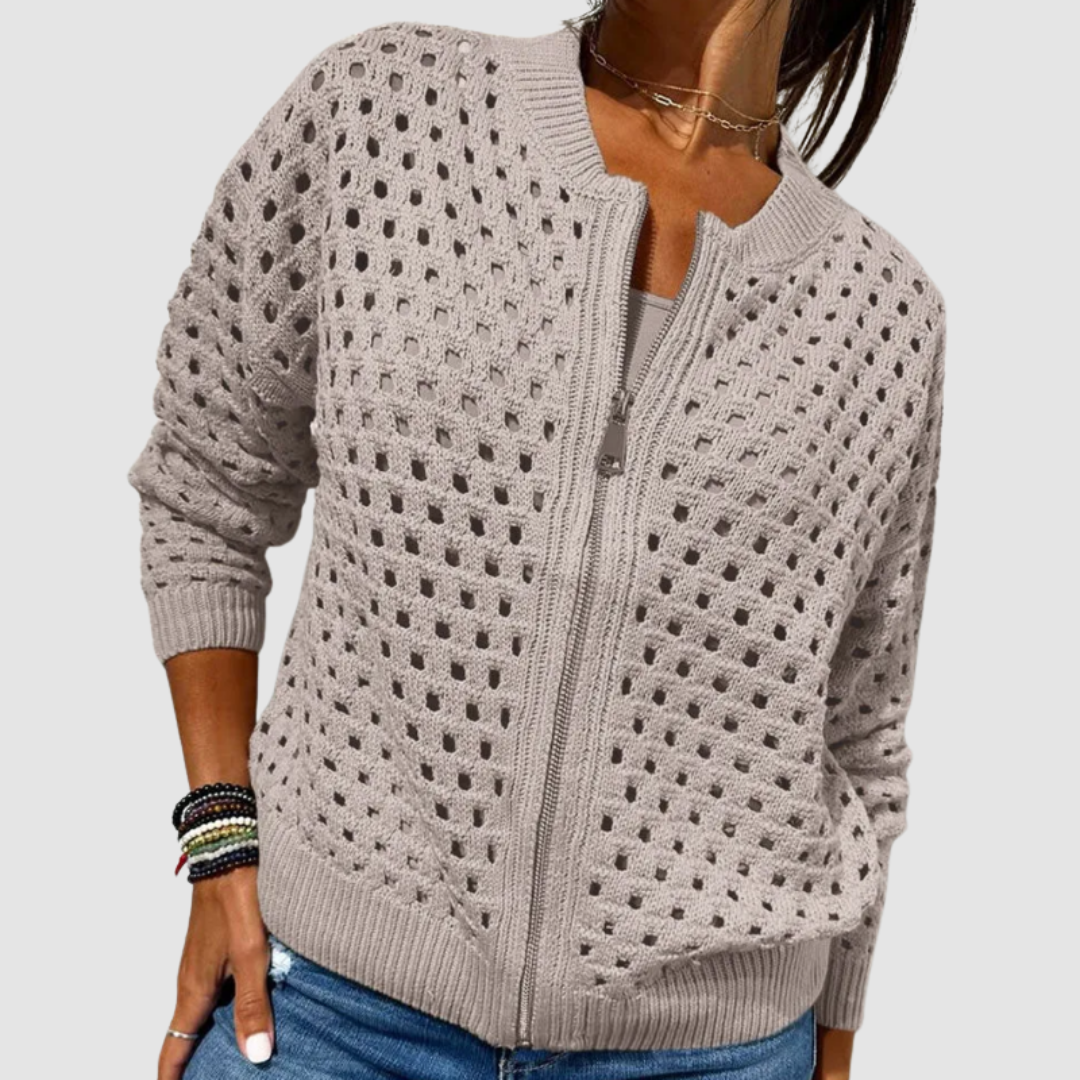 Frances Premium Knitted Cardigan - Khaki
