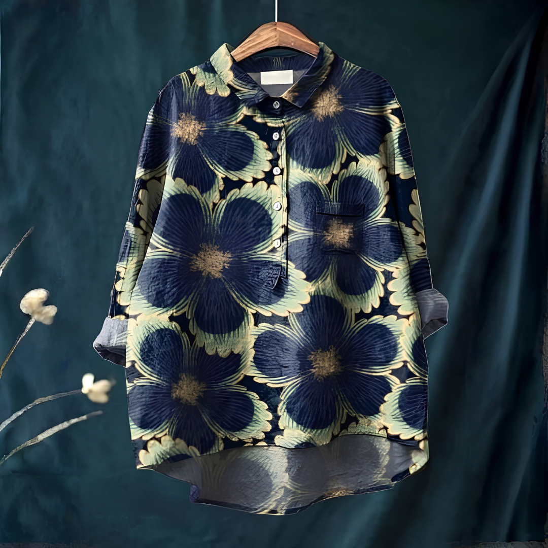 Floral Print Button-Up Shirt