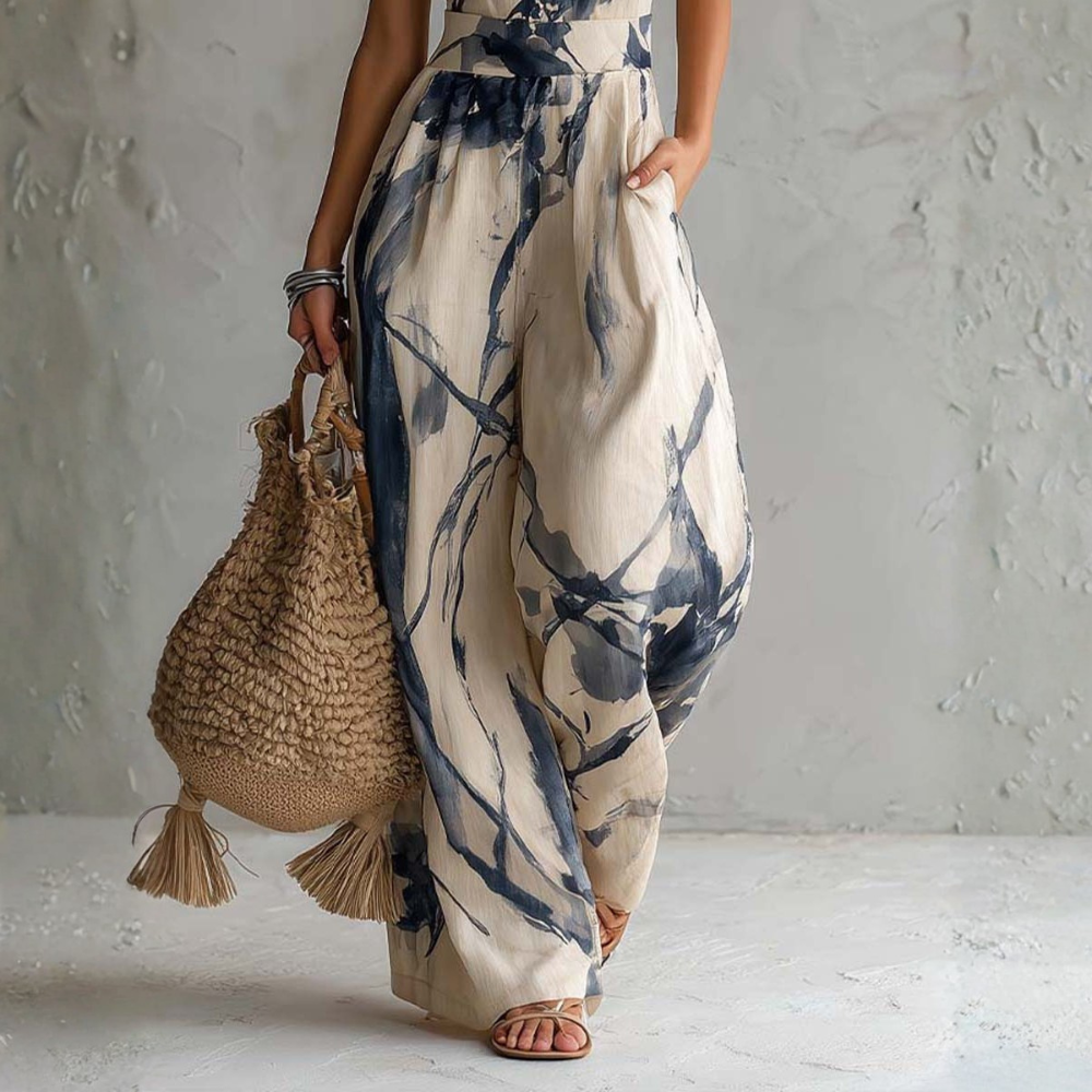 Millicent | Ink-Print Elegant Jumpsuit