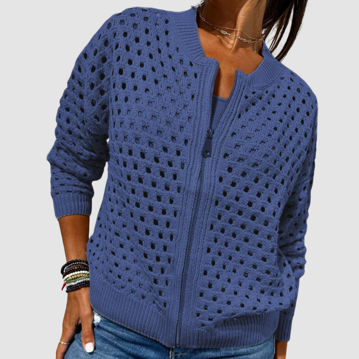 Frances Premium Knitted Cardigan - Blue
