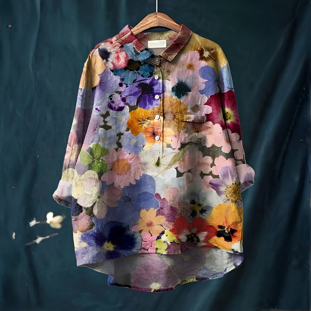 Floral Print Button-Up Shirt