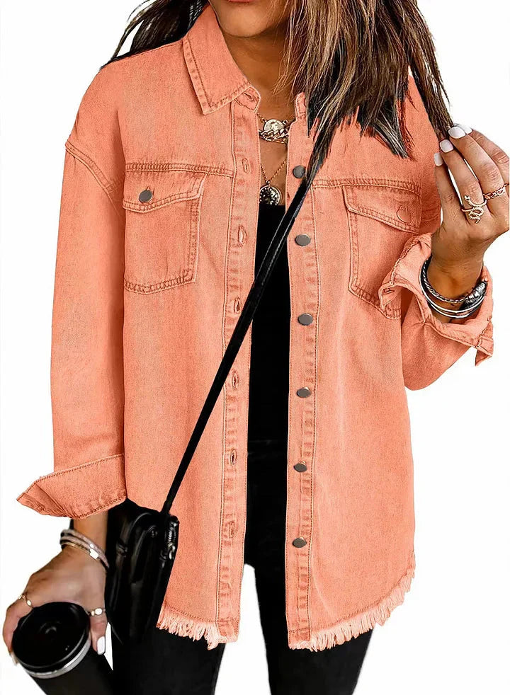 Winifred | Oversized Signature Jacket - Peach
