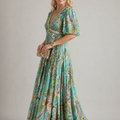 Elsie | Puff Sleeve Airy Maxi Dress