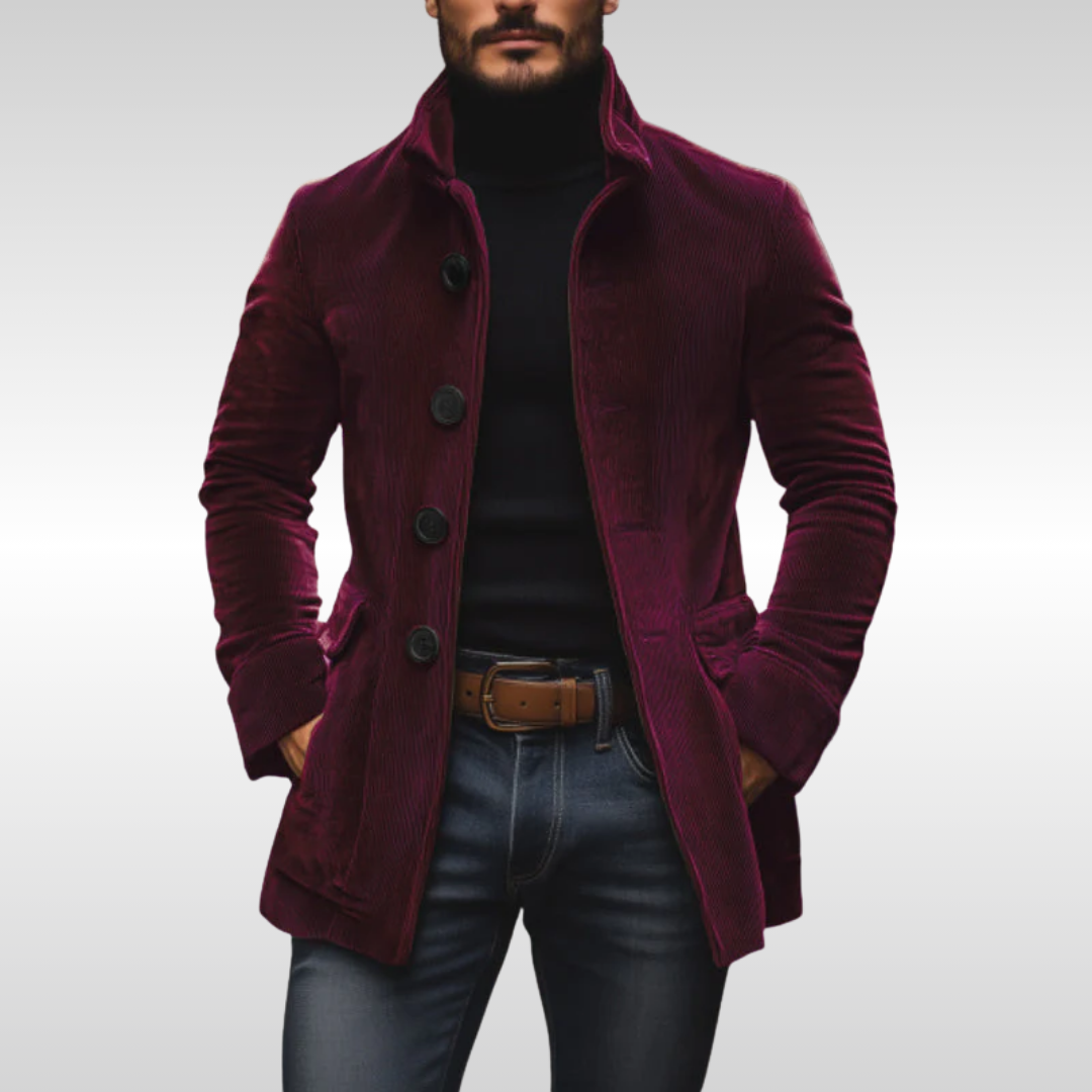 Carter Corduroy Jacket Wine Red