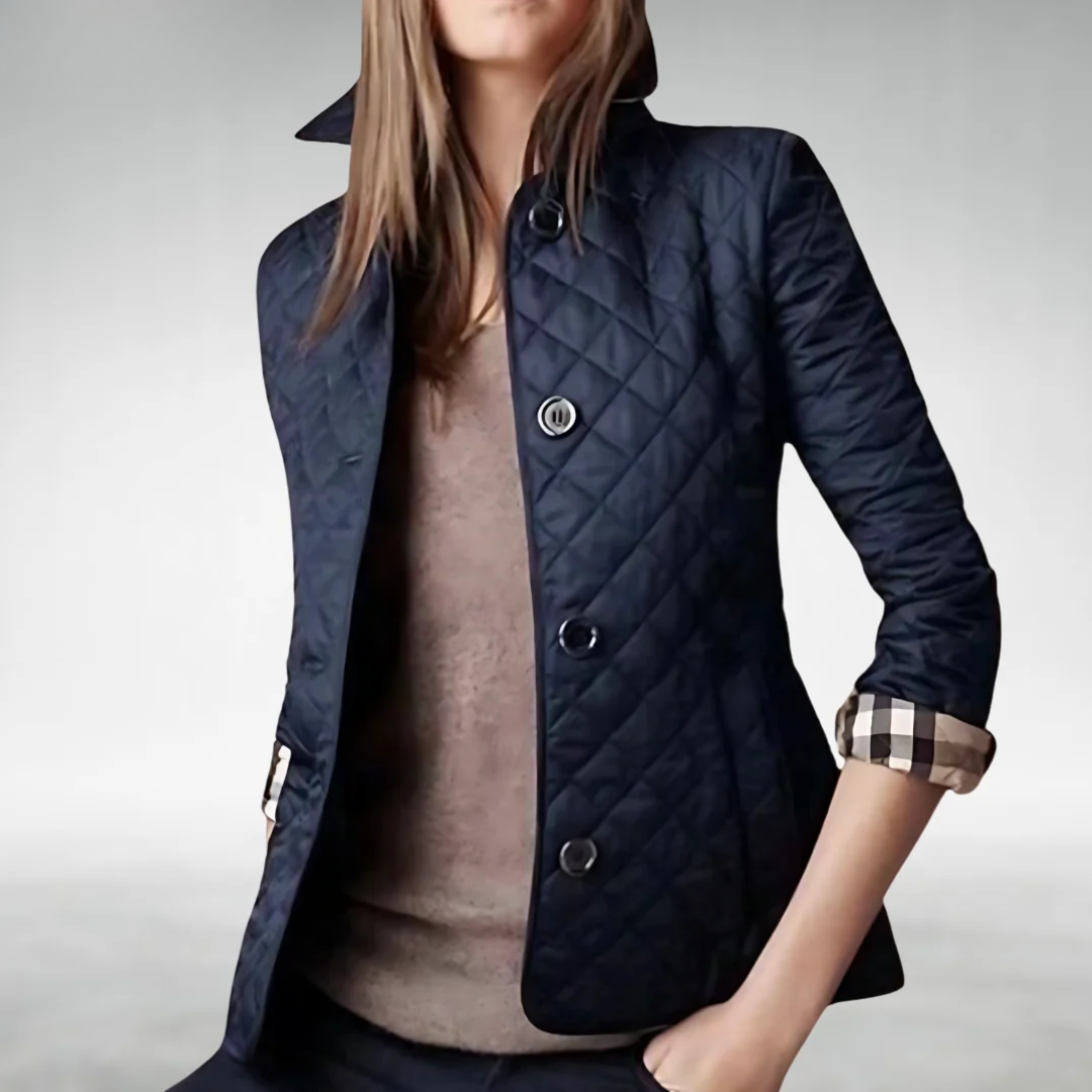 Quilted Lightweight Jacket with Zip-Front Closure