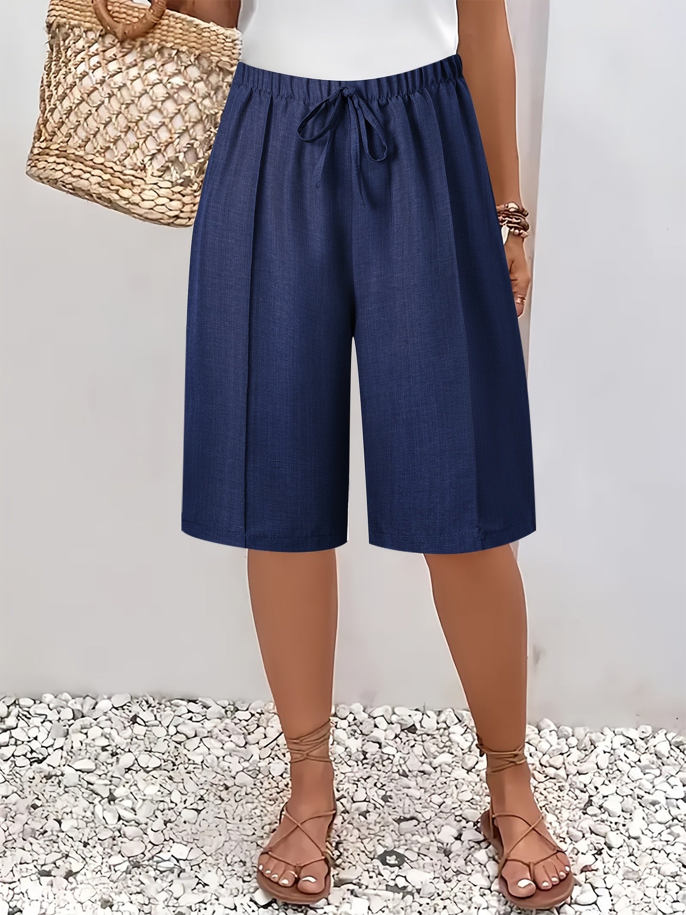 Harriet Elegant Comfort Shorts Navy