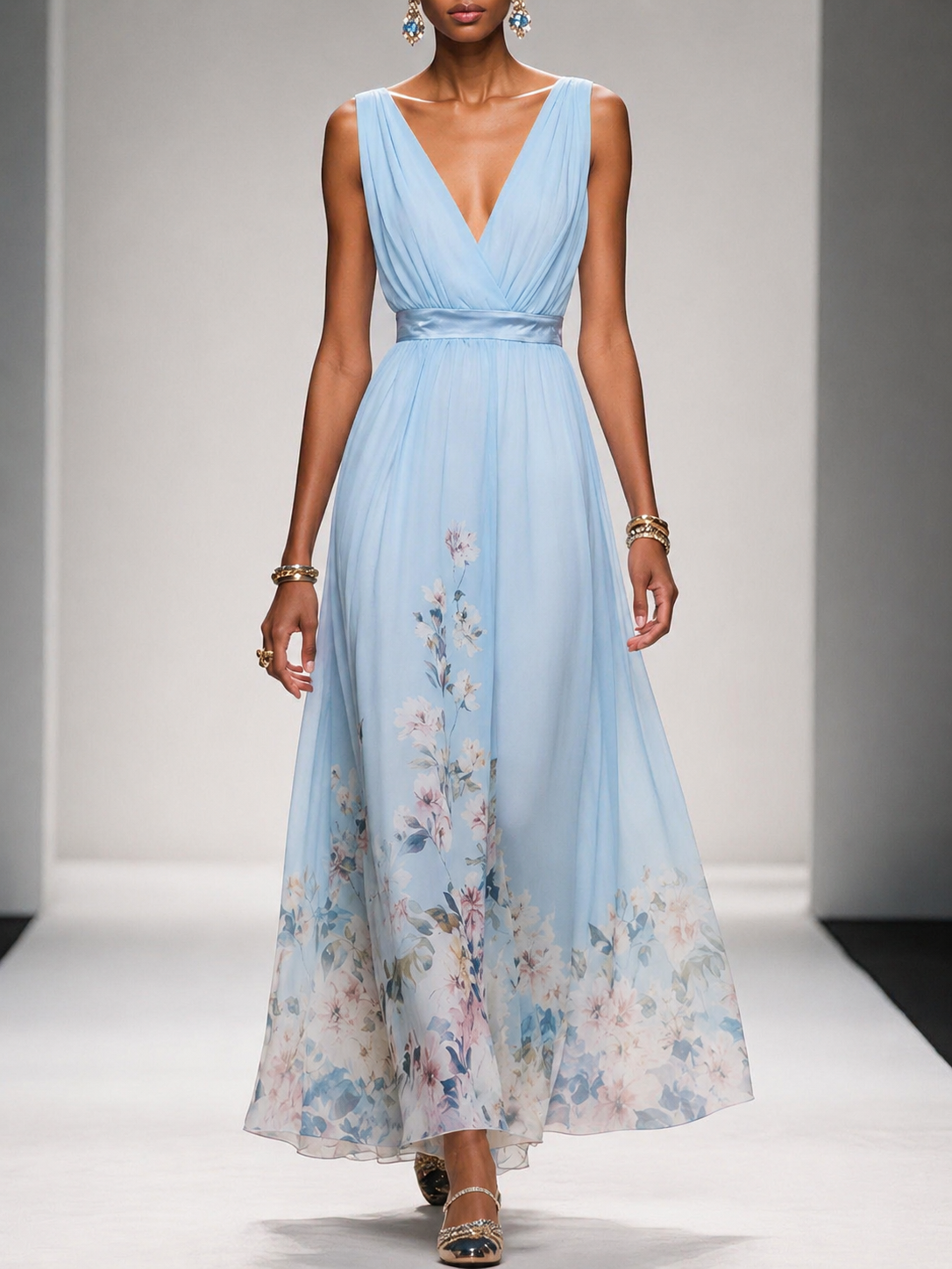 Lilian | Sleeveless A-Line Maxi Dress