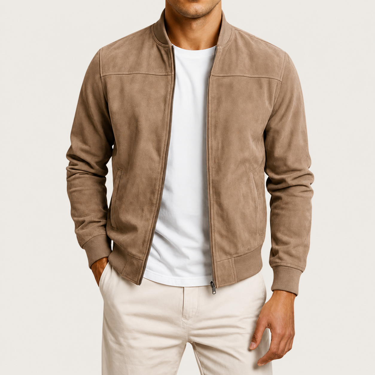 Arthur | Suede-Look Bomber Jacket